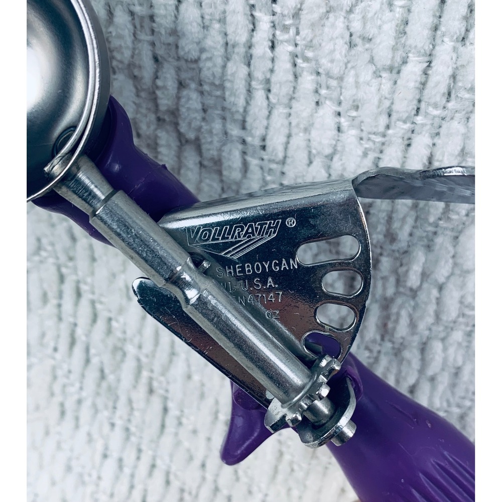 Vollrath Ice Cream Disher Purple 47147 Stainless Steel‎ Thumb Action Scoop USA - Picture 5 of 7